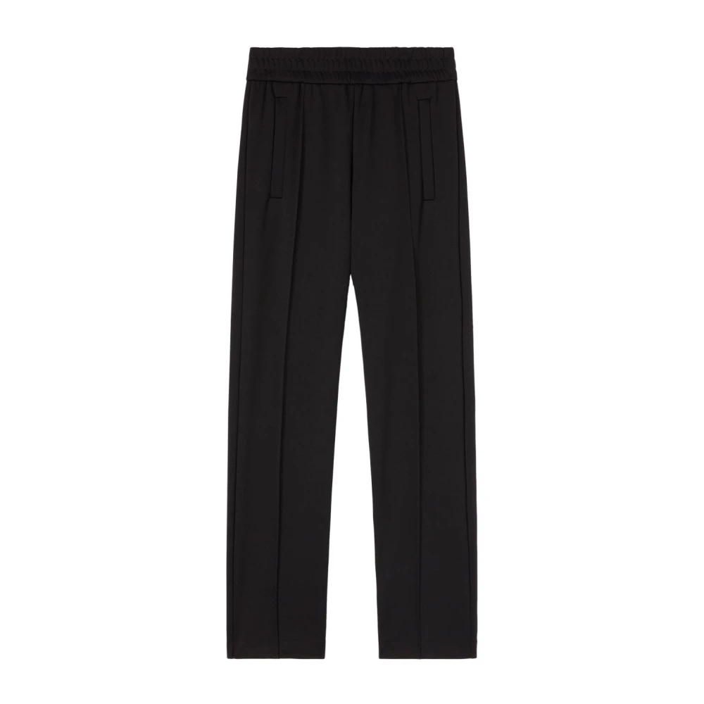 Palm Angels Zwarte broek met elastische tailleband Black Dames