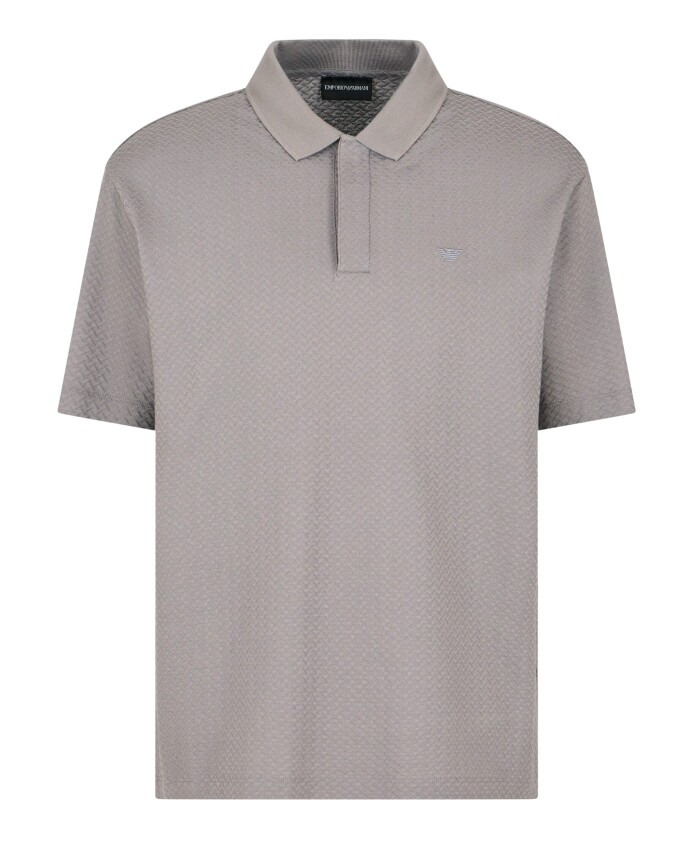 polo-gris-avec-motif-jacquard