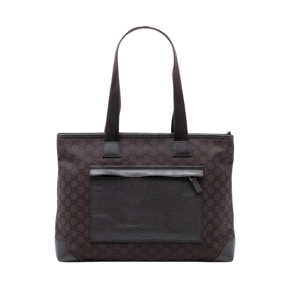 Gucci Vintage Women's Brown Pre-Owned Vintage Monogram Tote Bag