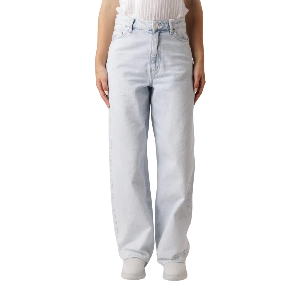 Second Female Wijde Pijp Lichtblauwe Denim Jeans Second Dames Blue Dames