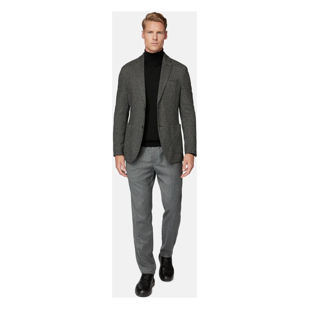 Boggi Milano B Jersey Katoenen Blend Jas Gray Heren