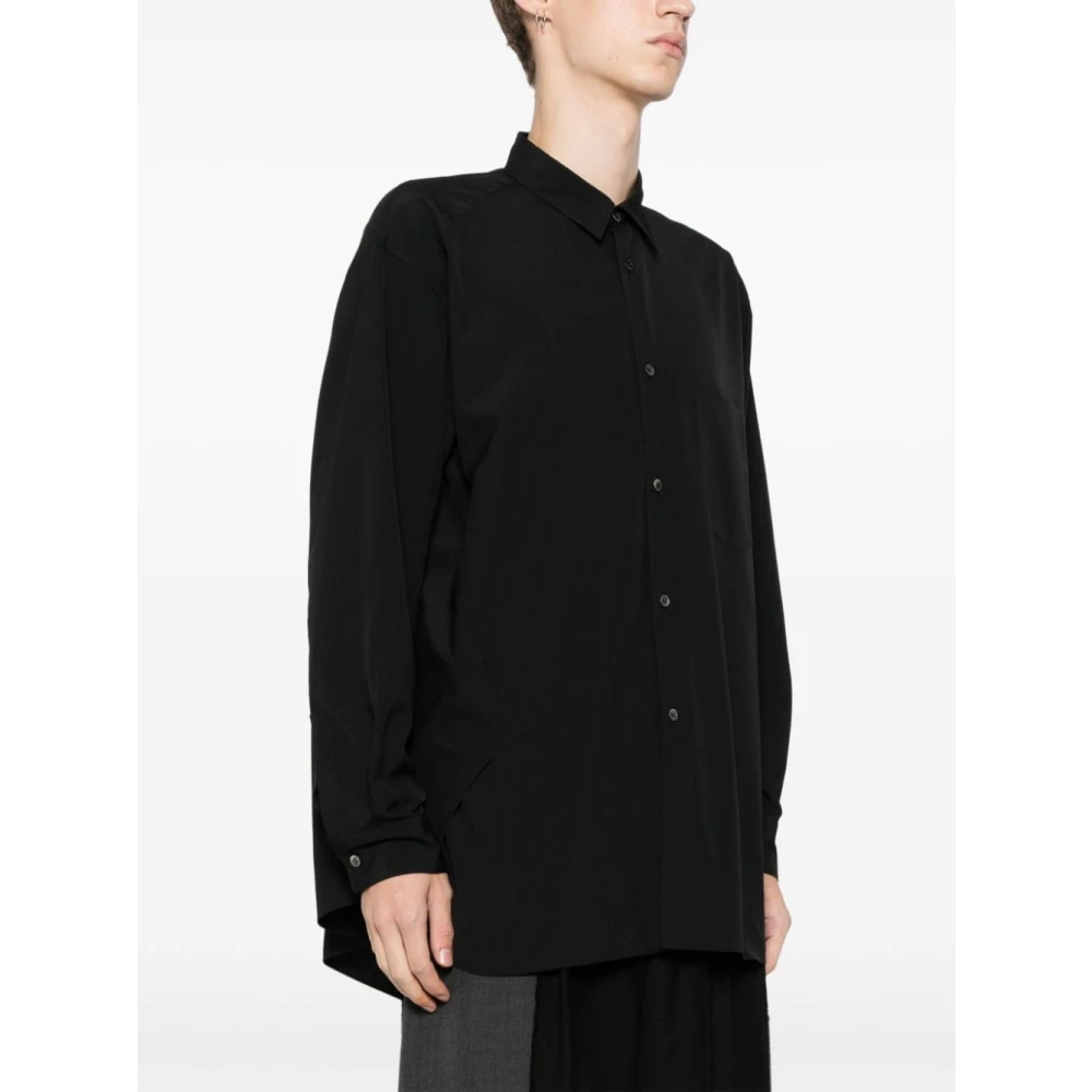 Comme des Garçons Zwarte Popeline Overhemd met Klassieke Kraag Black Heren