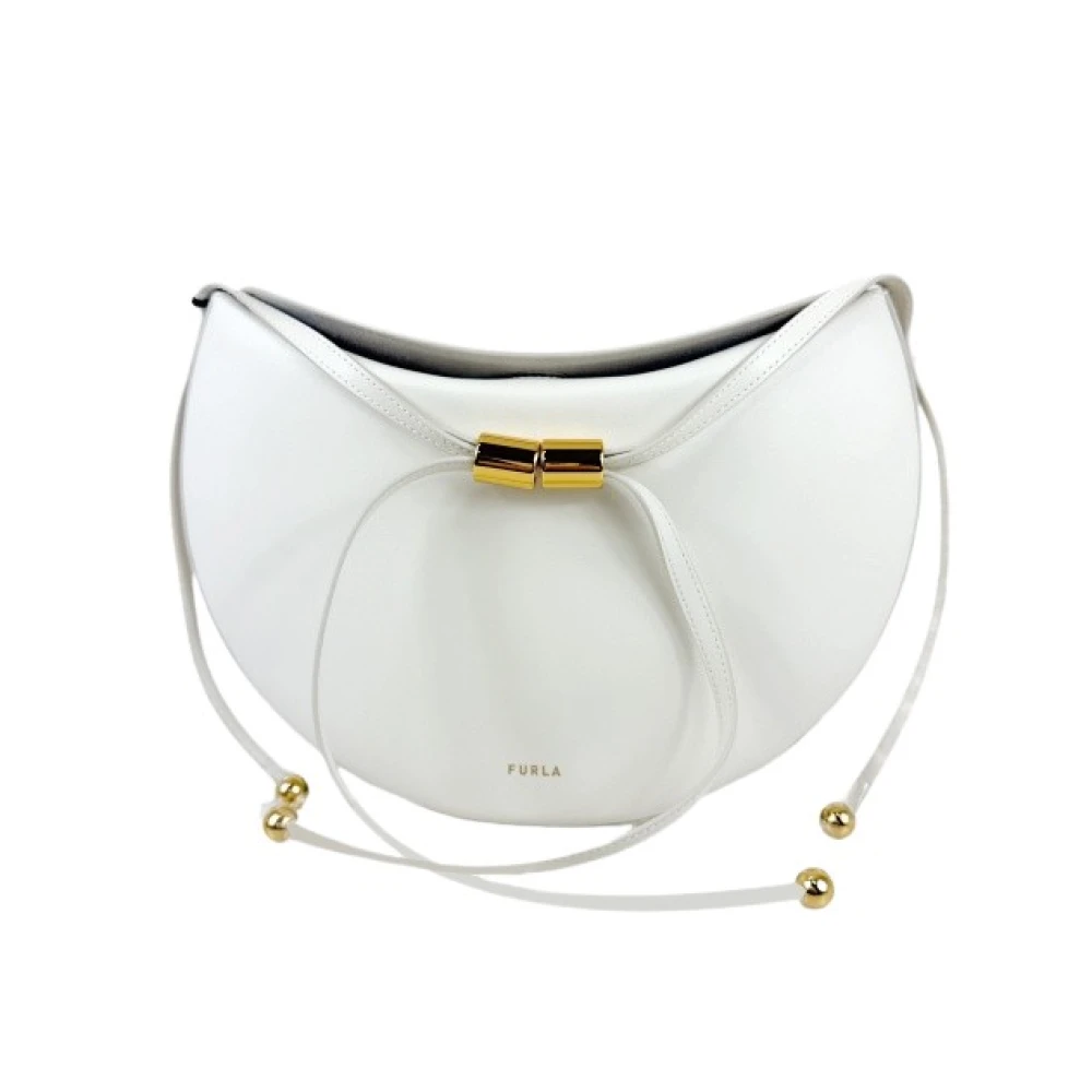 Furla Women's White Shoulder Bags, One Size, Moonstone M Shoulder Bag