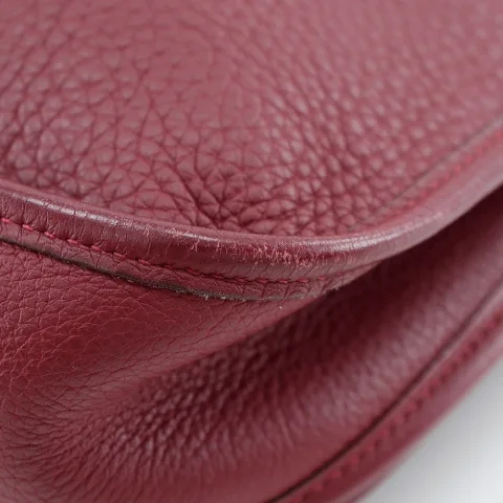 Hermès Vintage Pre-owned Leather shoulder-bags Red Dames