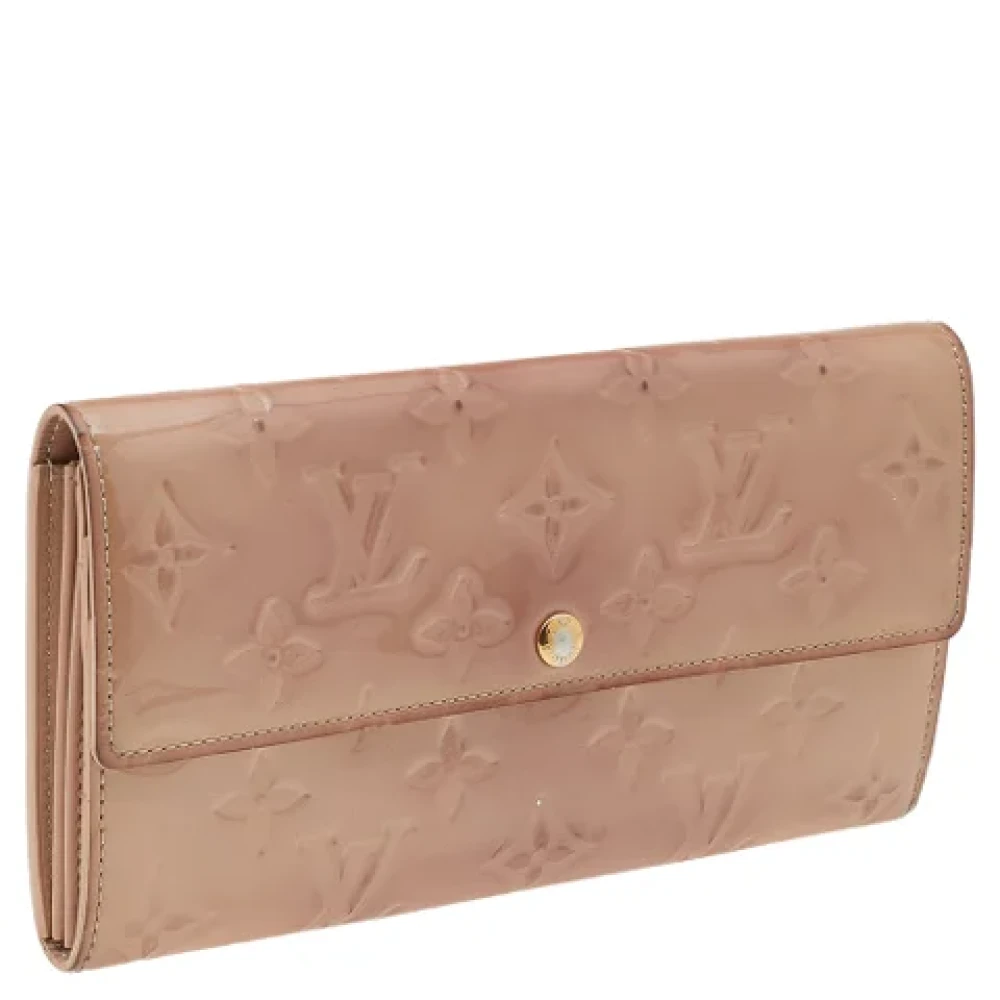 Louis Vuitton Vintage Pre-owned Leather wallets Beige Dames