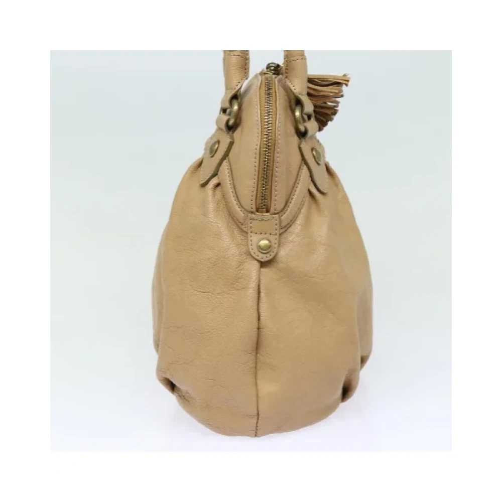 Burberry Vintage Pre-owned Leather shoulder-bags Beige Dames