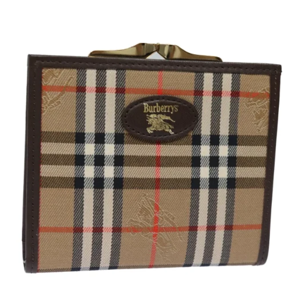 Burberry Vintage Pre-owned Canvas wallets Beige Dames