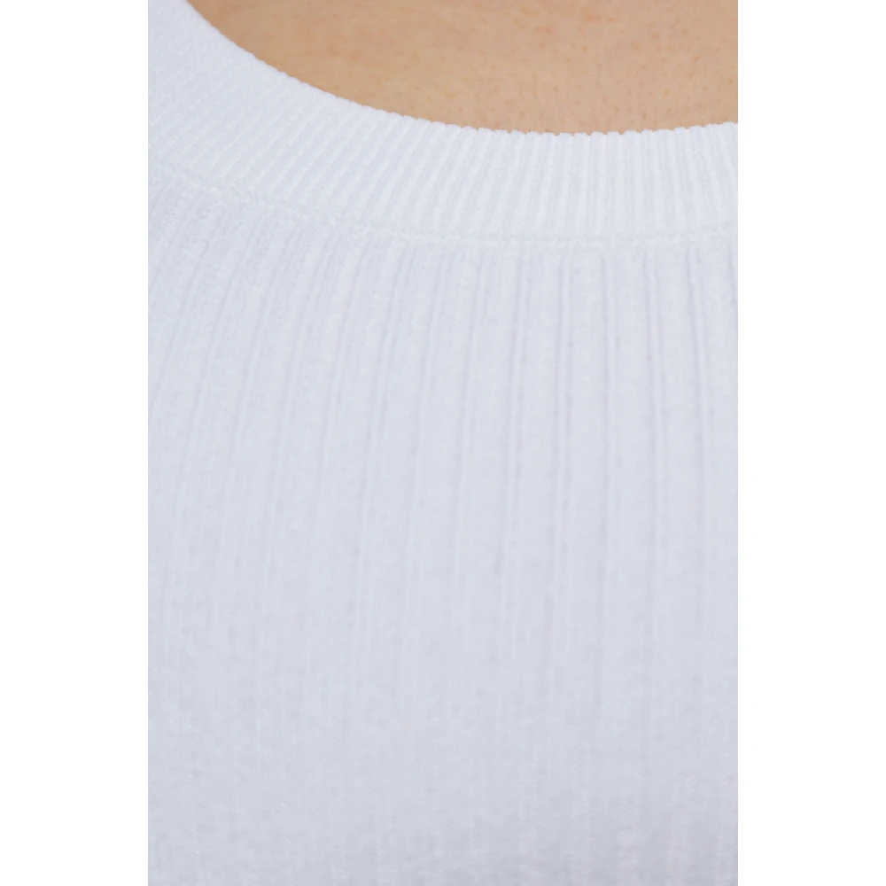 Alaïa Geribbelde bodysuit White Dames