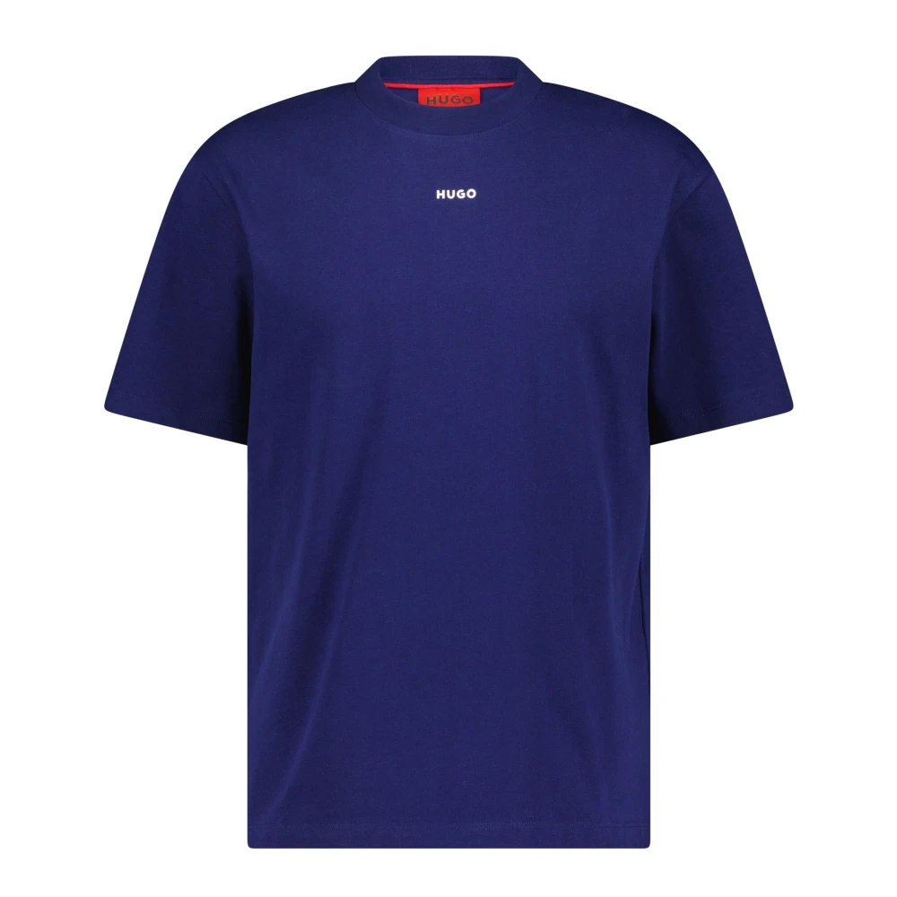 Hugo Boss Logo T-Shirt van Comfortabel Katoen Blue Heren
