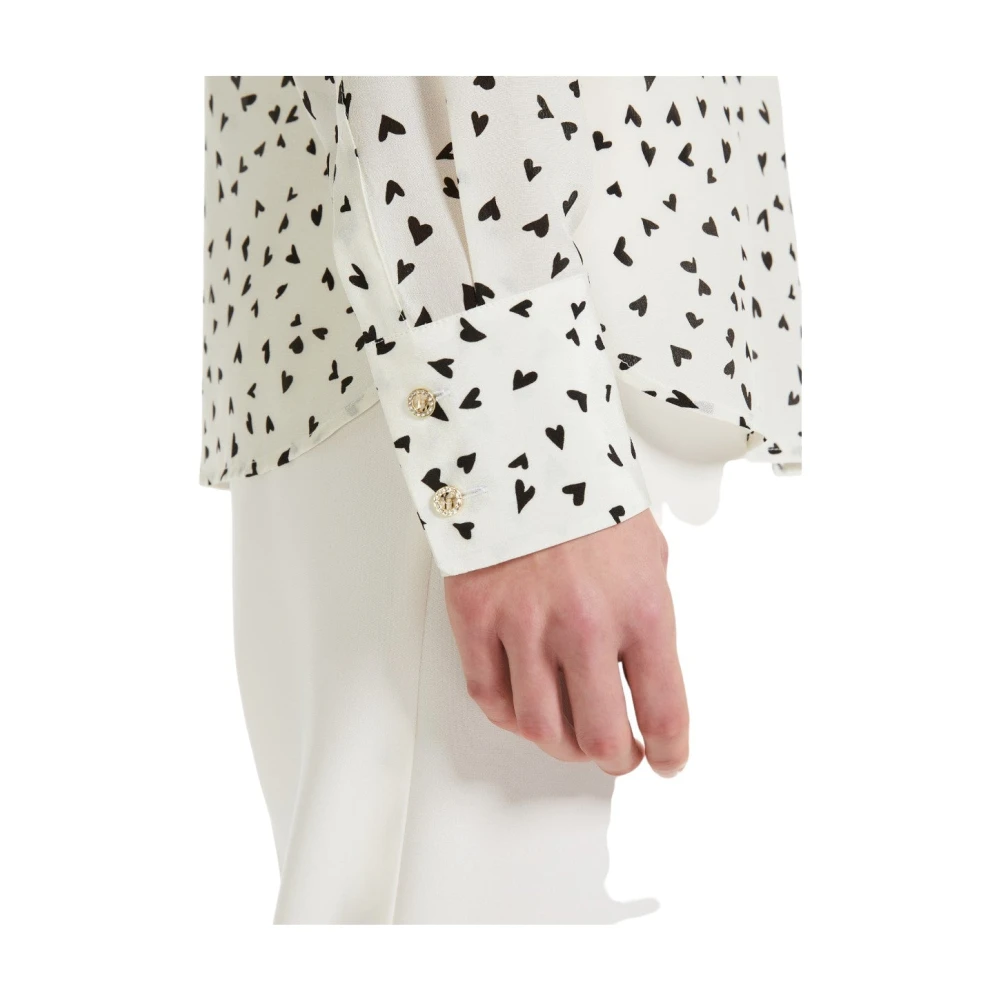 Max Mara Zijden bedrukte shirt Offwhite Multicolor Dames