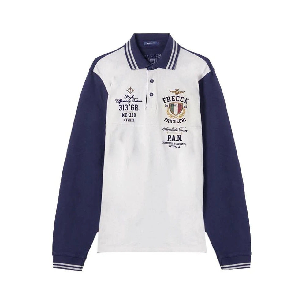 aeronautica militare Stijlvol Militair Poloshirt Beige Multicolor Heren