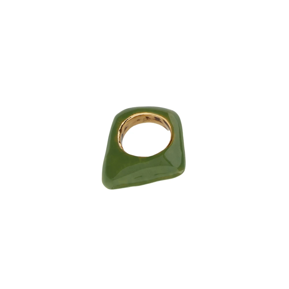 Marni Women's Green Metal Trapeze Ring