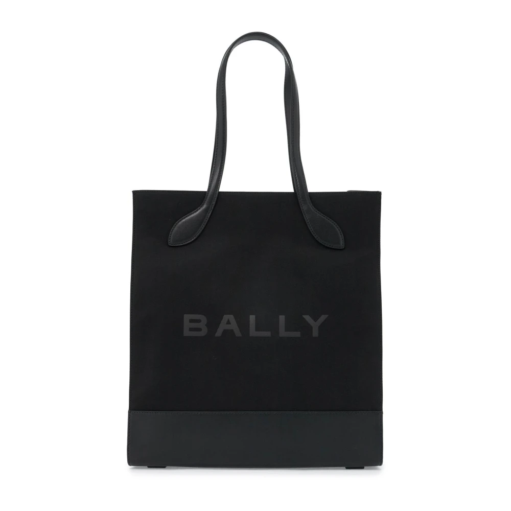 Bally Nylon en Leren Schoudertas Black Dames