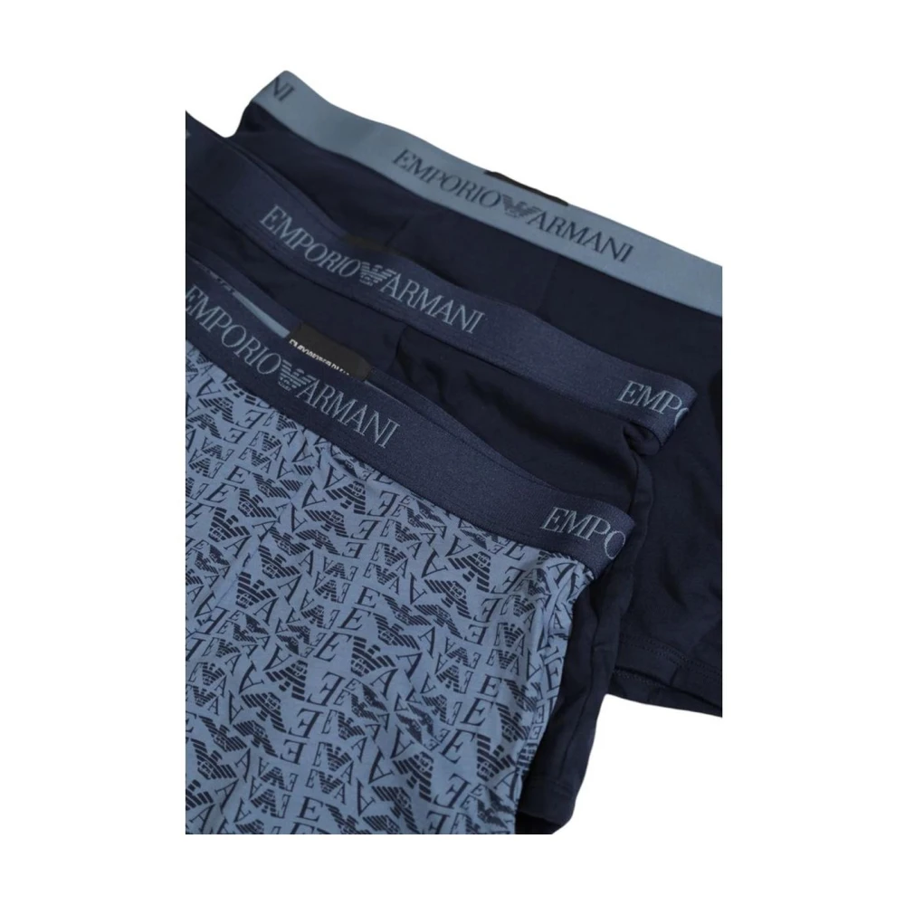 Emporio Armani Comfort Katoenen Boxer Briefs Herfstcollectie Blue Heren