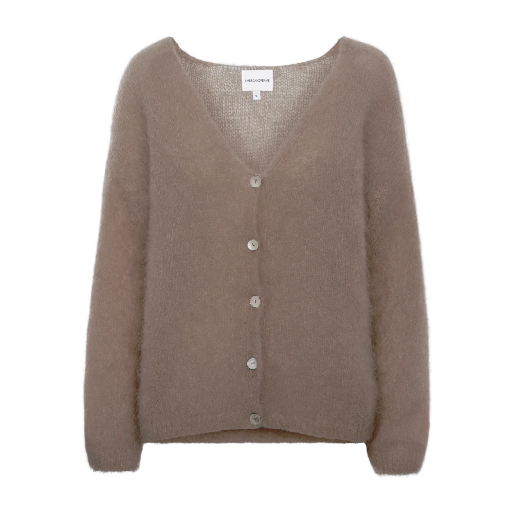American Dreams Batik-geïnspireerde Cornelia Cardigan in Bruin Gray Dames