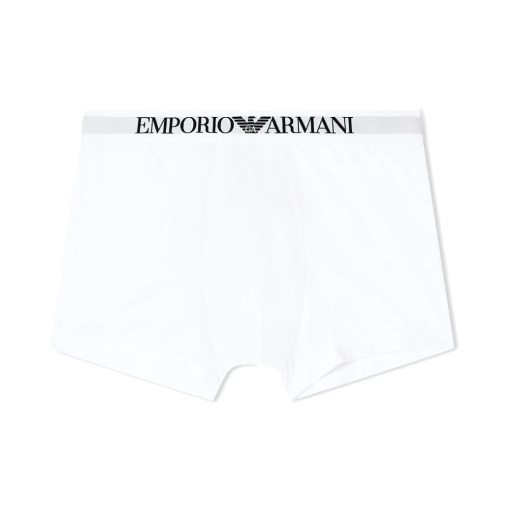 Emporio Armani Men's White Stretch Cotton Boxers