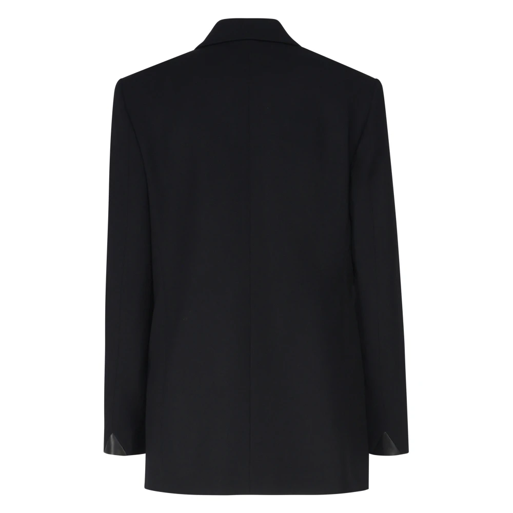 pinko Zwarte Double-Breasted Jas Klassieke Stijl Black Dames