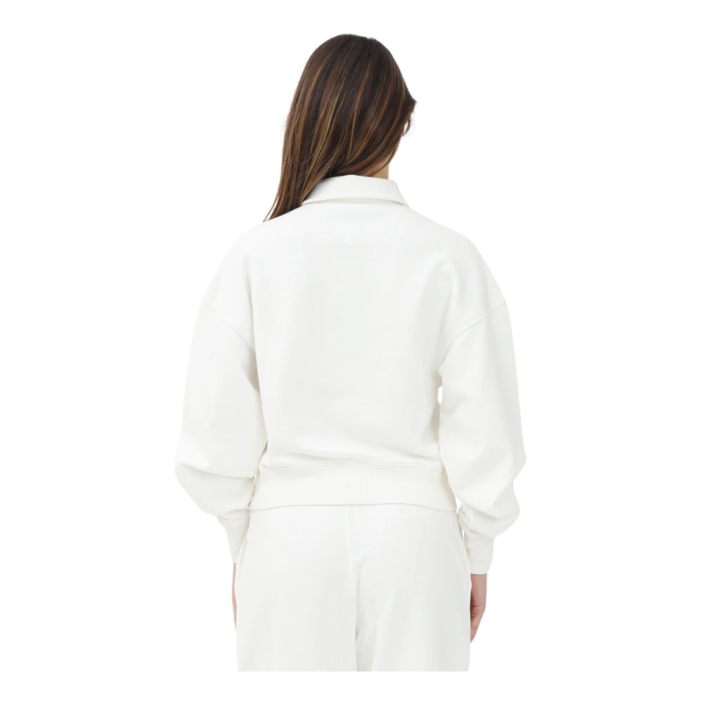 Tommy Jeans Witte Polo Stijl Sweater White Dames