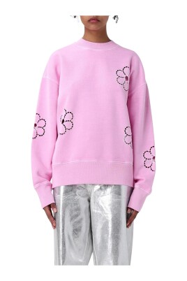 sweatshirt-decoupe-fleur-rose