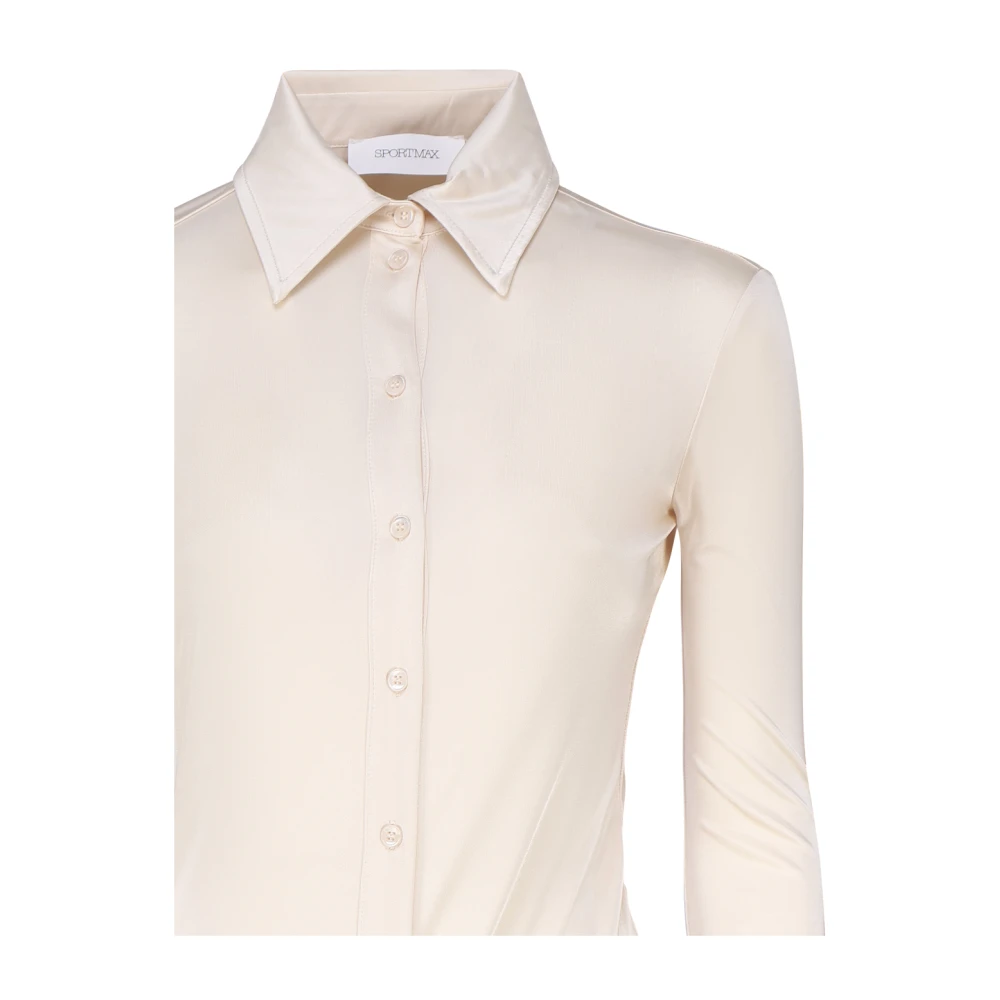 SPORTMAX Witte Shirt-geïnspireerde Top Beige Dames