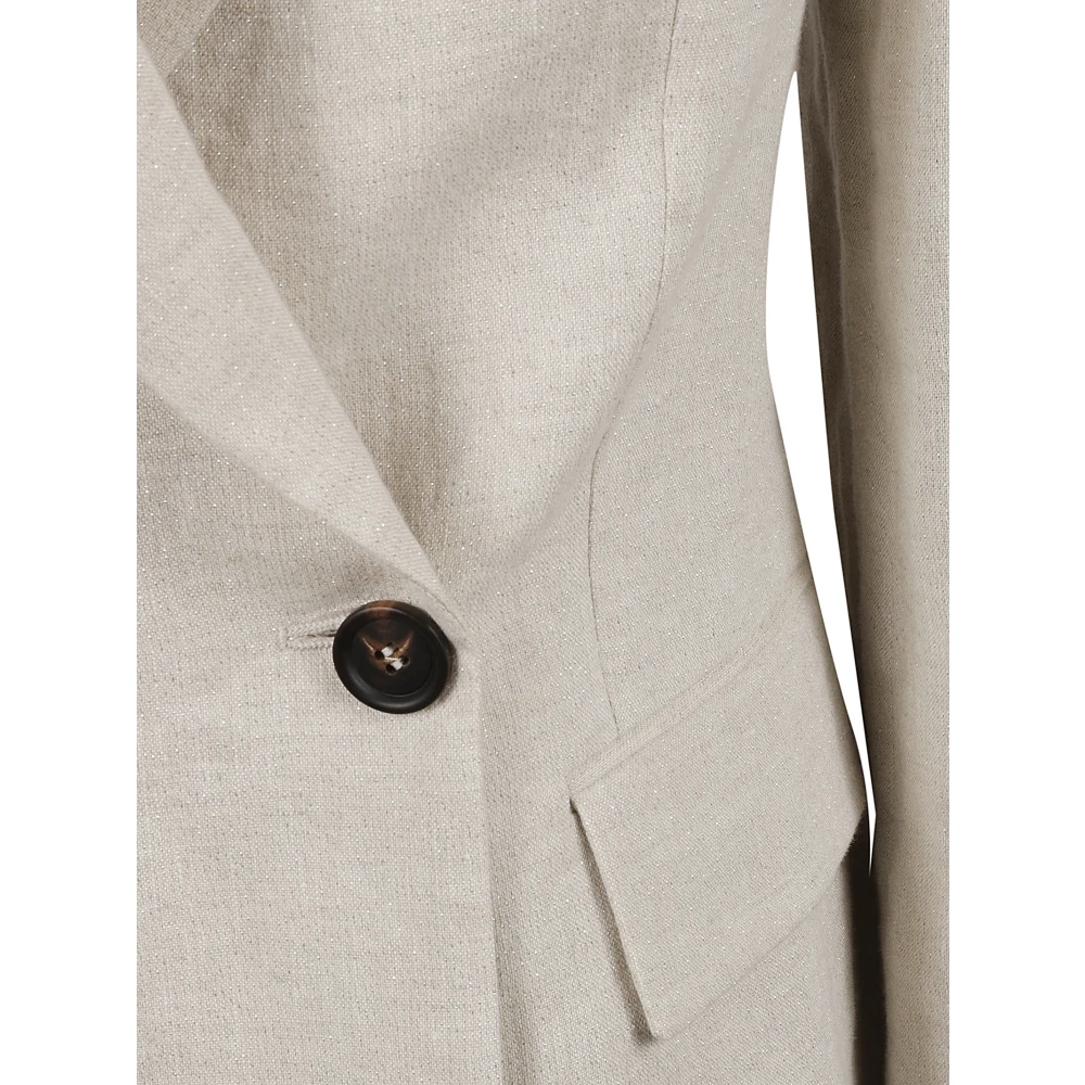 BRUNELLO CUCINELLI Beige Jas Giacca M L Beige Dames
