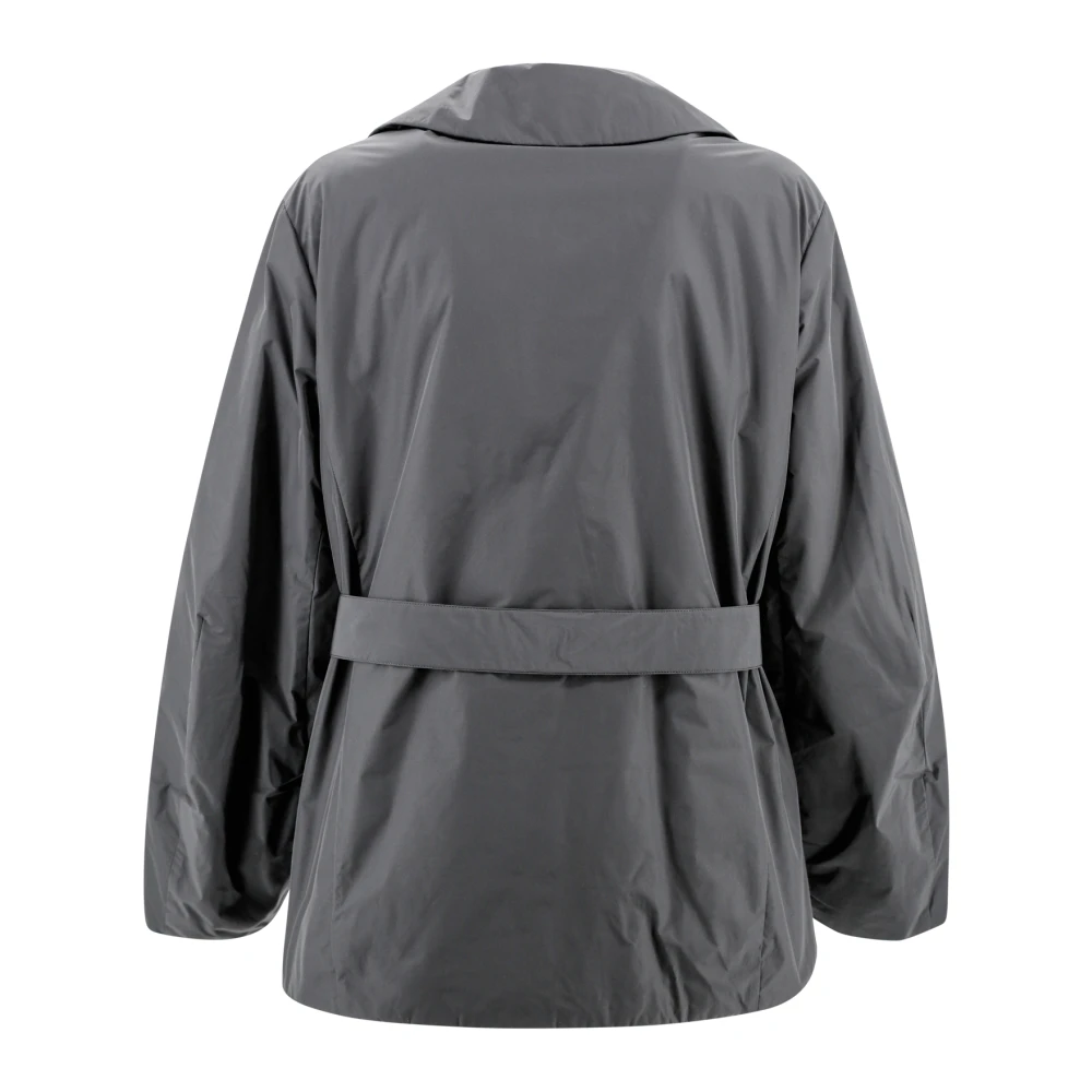 Montecore Blauwe Gewatteerde Trenchcoat met Knopen Blue Dames