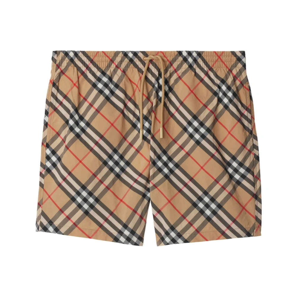 Burberry Geruite Strandkleding met Trekkoord Tailleband Multicolor Heren