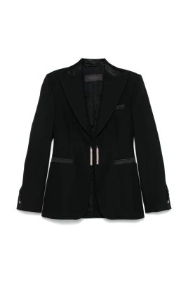 Elegant ullen enkelknäppt kavaj