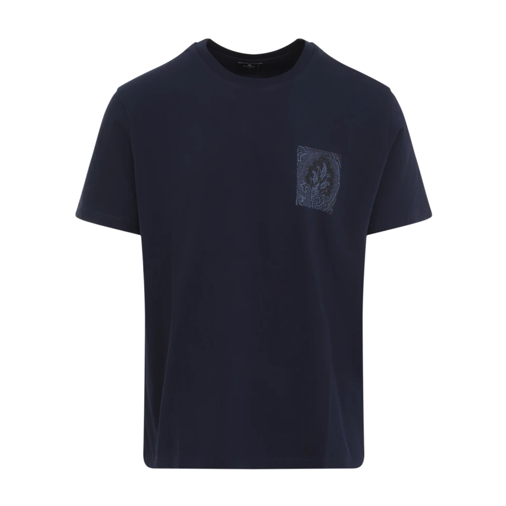 ETRO Blauw T-shirt voor mannen Blue Heren