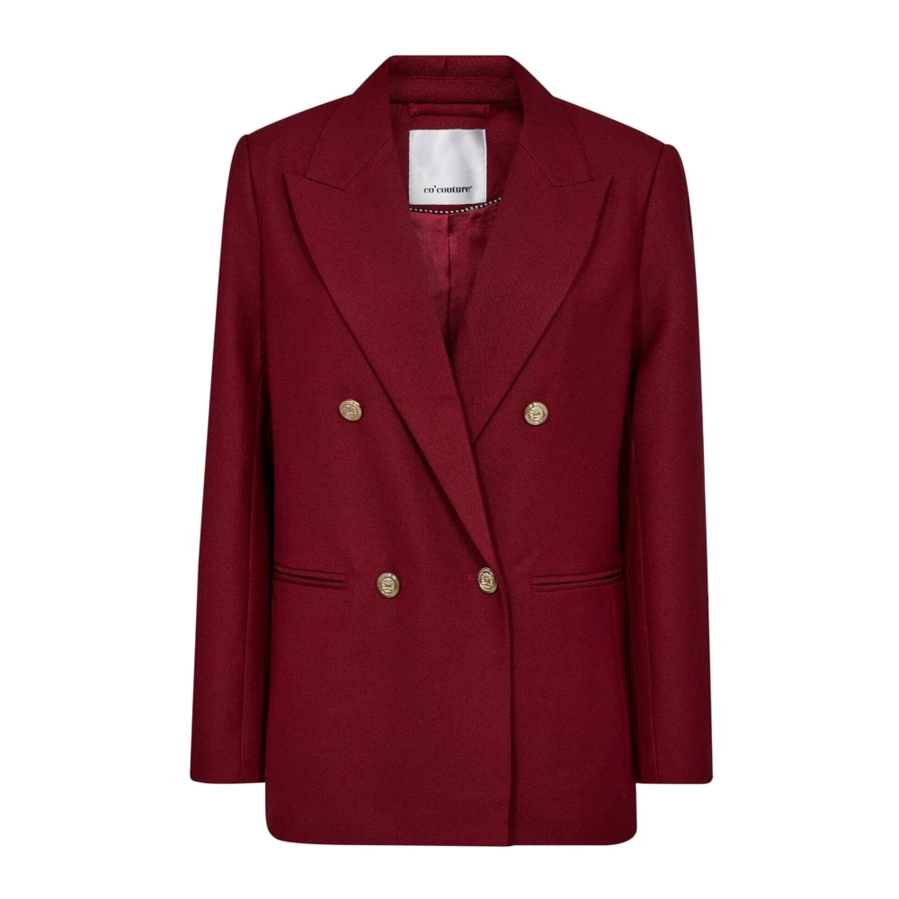 Co'Couture Uniform Blazer met Hart Knopen Red Dames