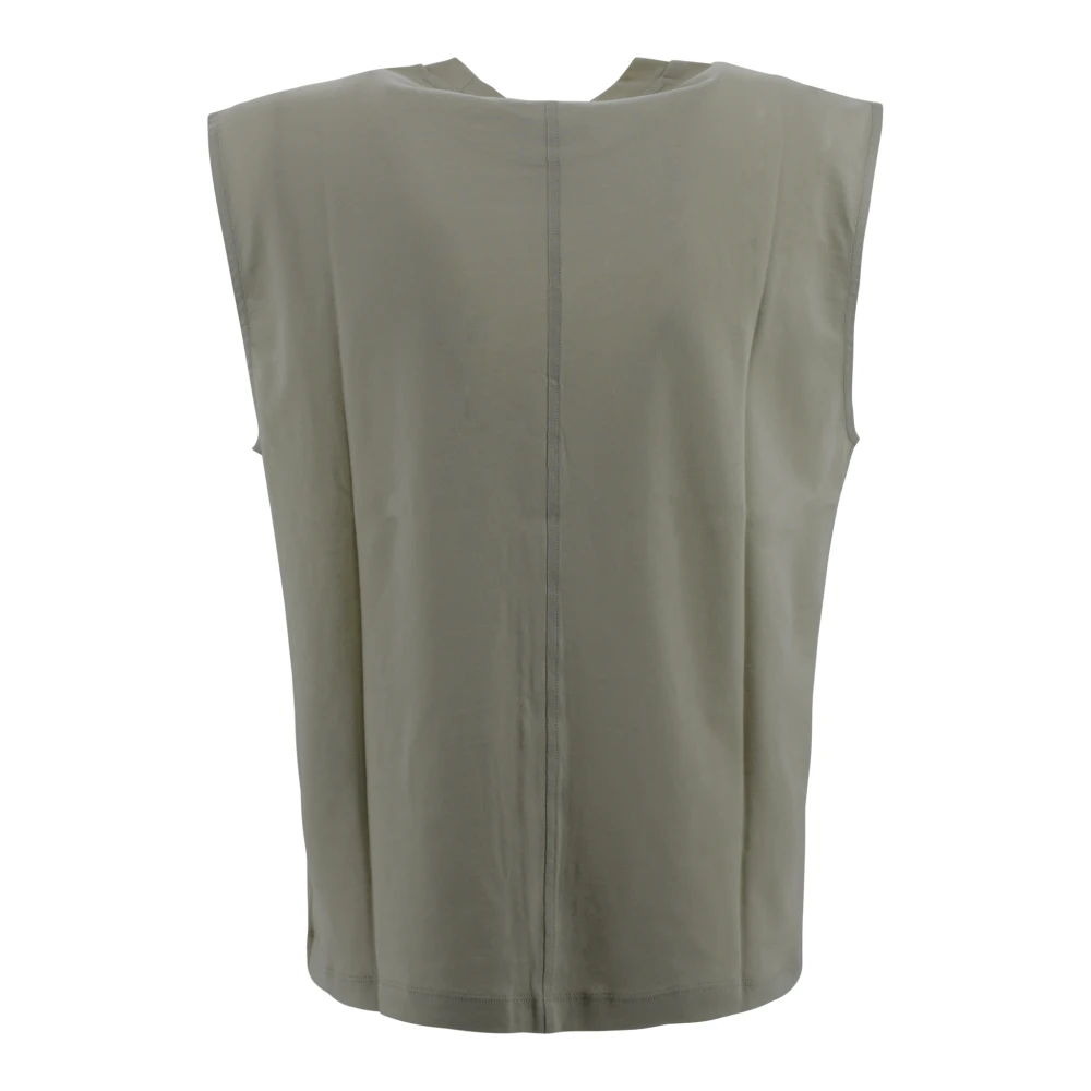 Soeur Groene Mouwloze Crew Neck T-shirt Green Dames