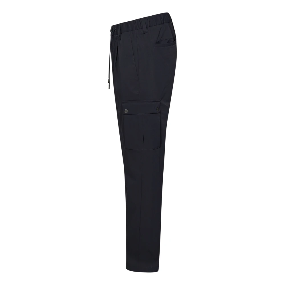 Herno Blauwe Cargo Broek Aw24 Blue Heren