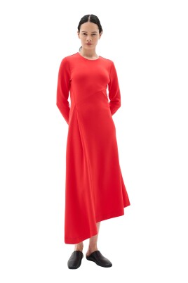 elegant-asymmetric-scarlet-dress