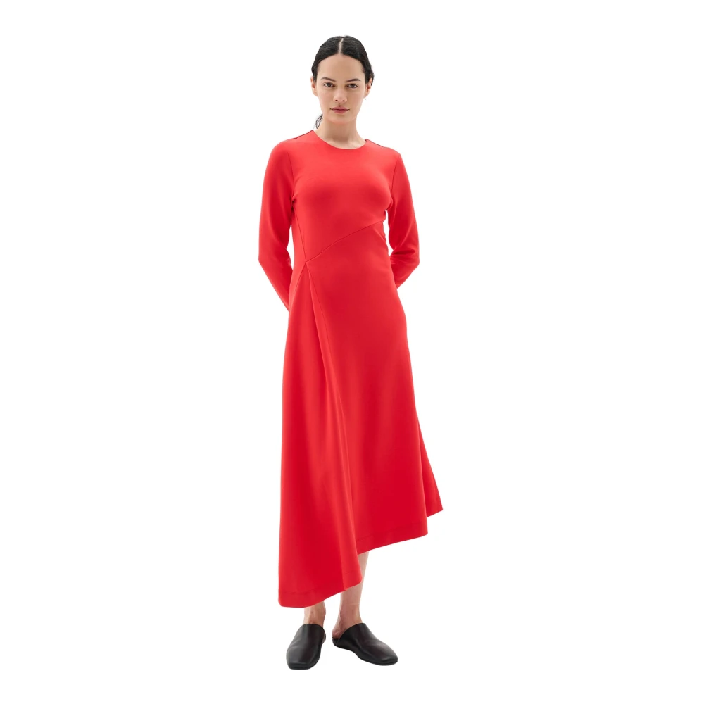 InWear Elegante Asymmetrische Scharlaken Jurk Red Dames