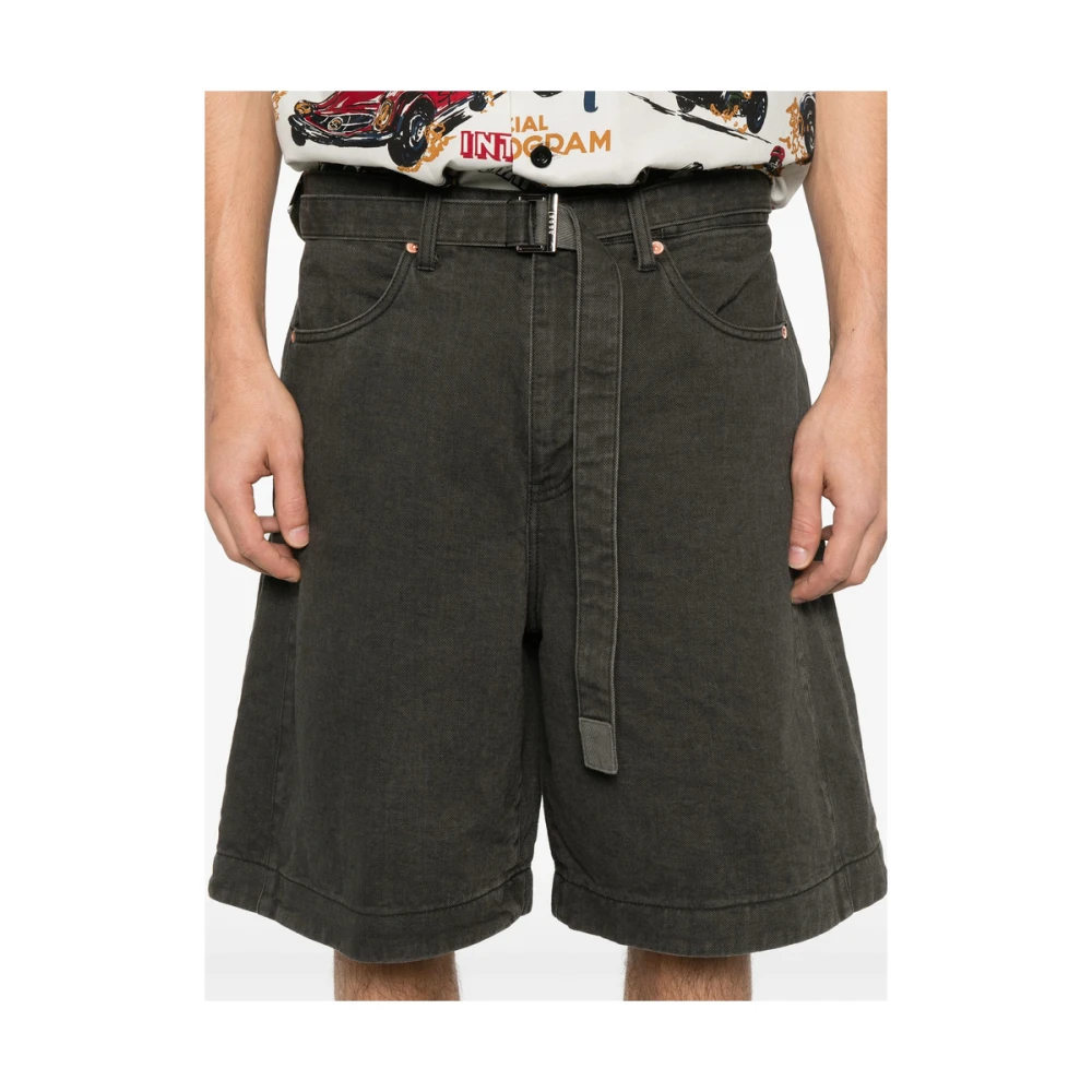 Sacai Antracietgrijze Stijlvolle Zakelijke Shorts Gray Heren