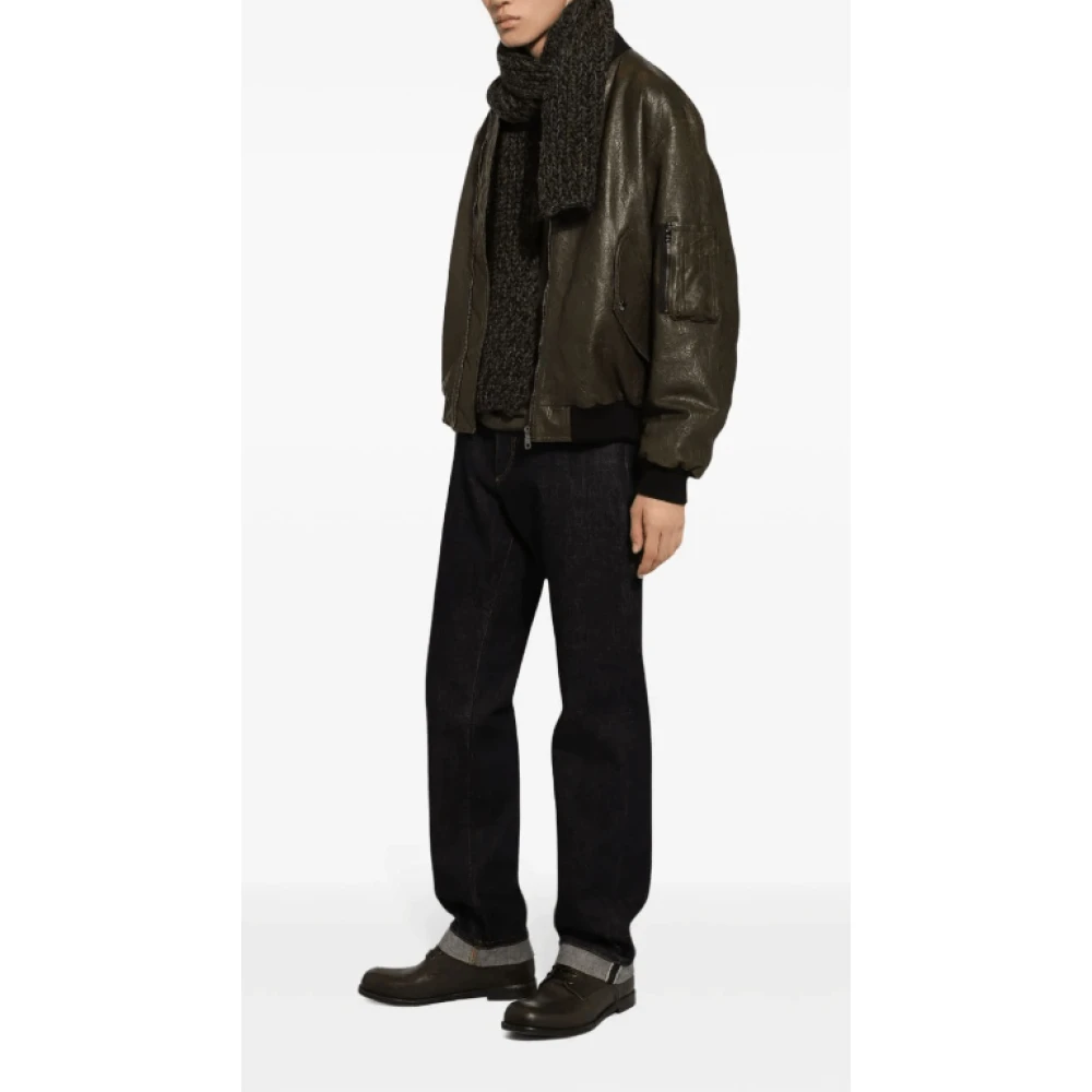 Dolce & Gabbana Navy Blue Logo Tag Jeans Blue Heren