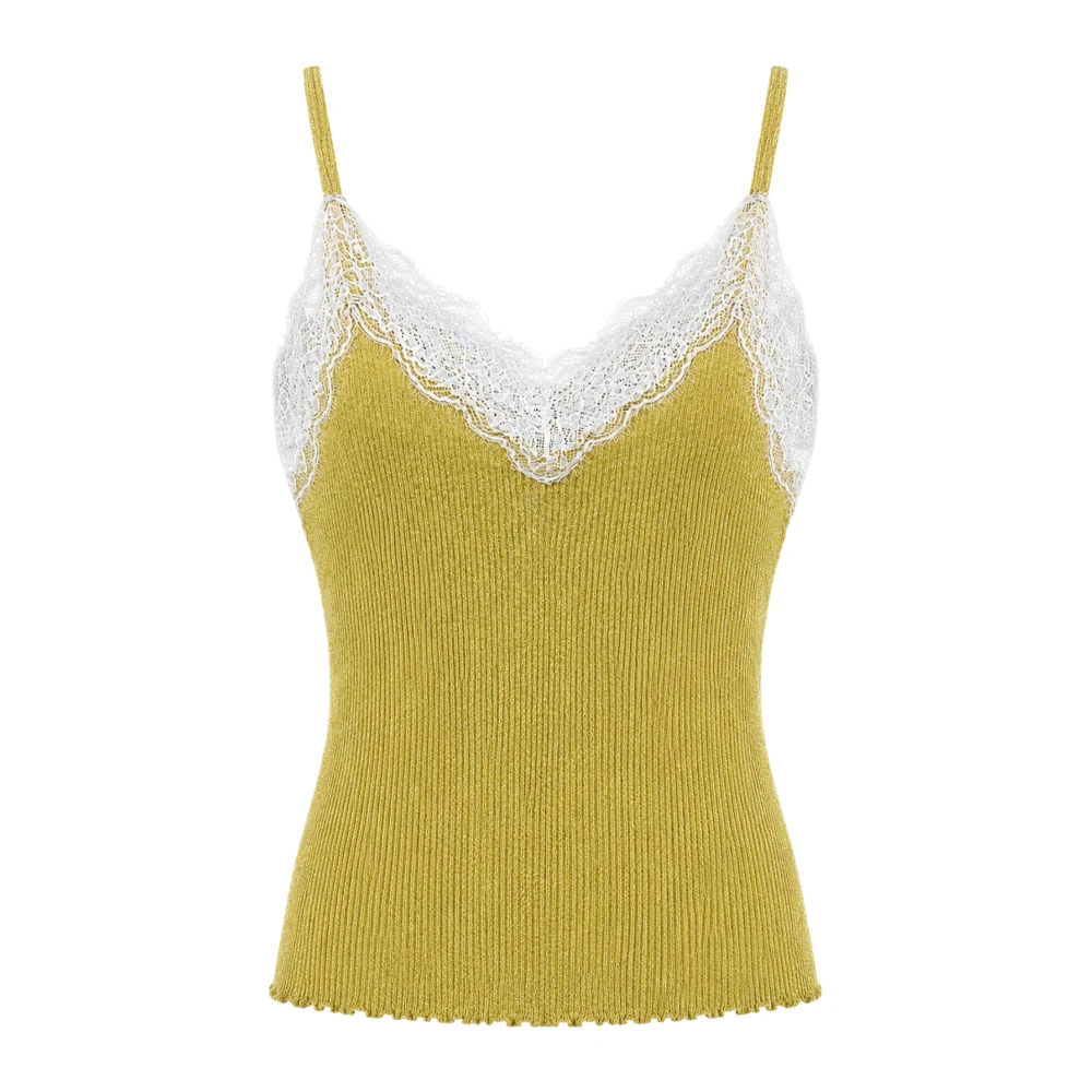 Imperial Women's Yellow Sleeveless Tops, One Size, Canotta