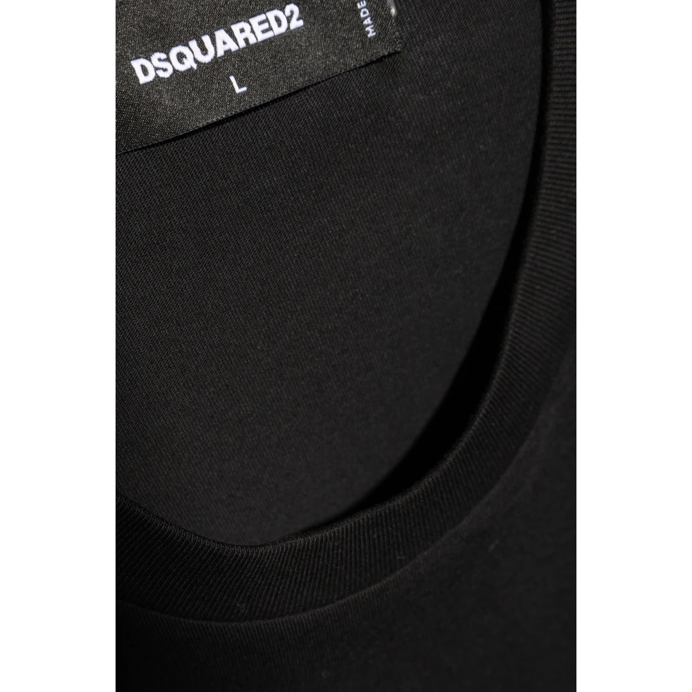 Dsquared2 T-shirt met logo Black Heren