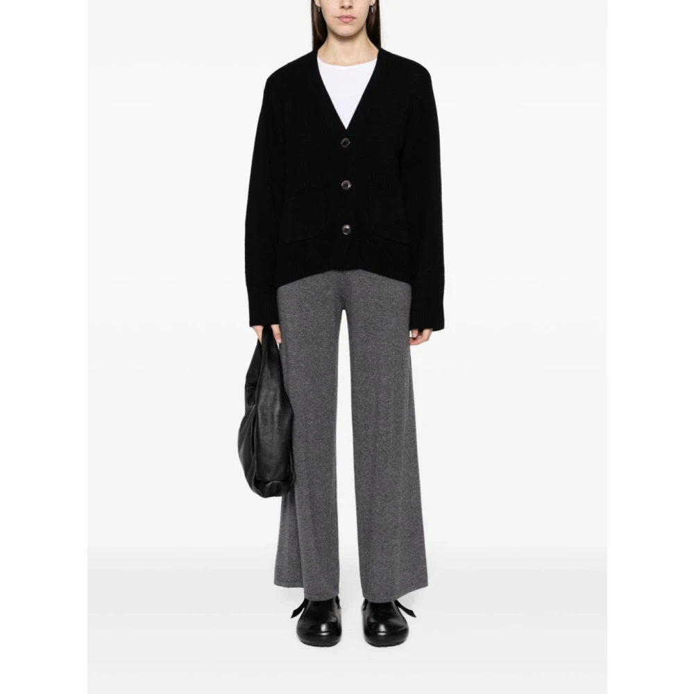 Lisa Yang Zwarte Kasjmier V-Hals Trui Black Dames