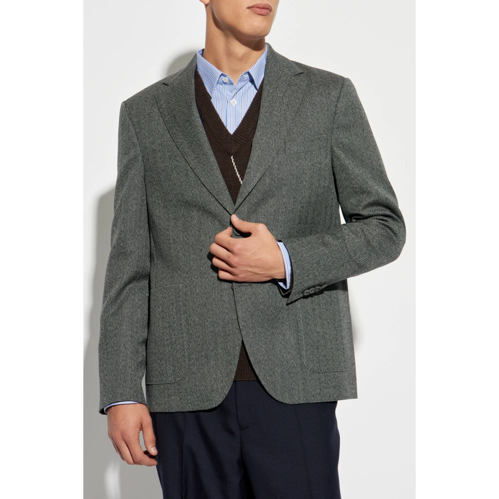 Officine Générale Wollen Blazer Gray Heren