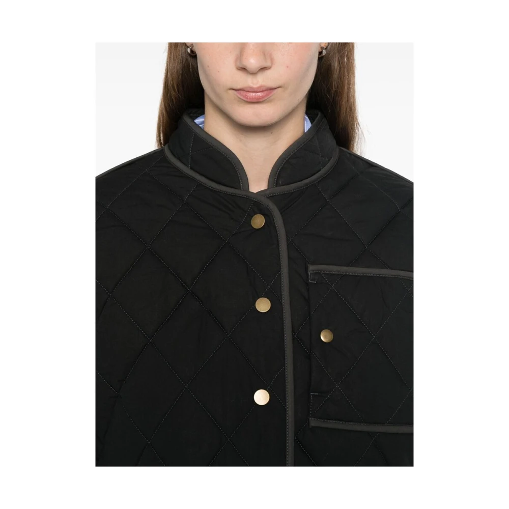 Soeur Diamantquilted Oxford Blauwe Jas Gray Dames