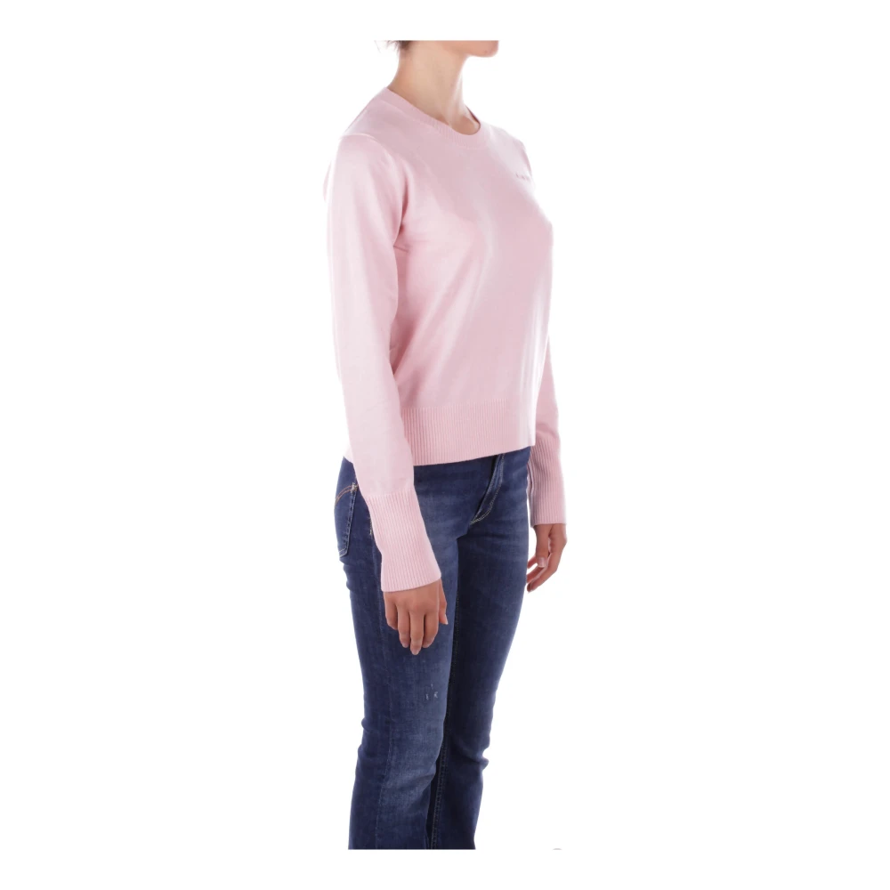 Guess Roze Logo Trui Zijde Wolmix Pink Dames