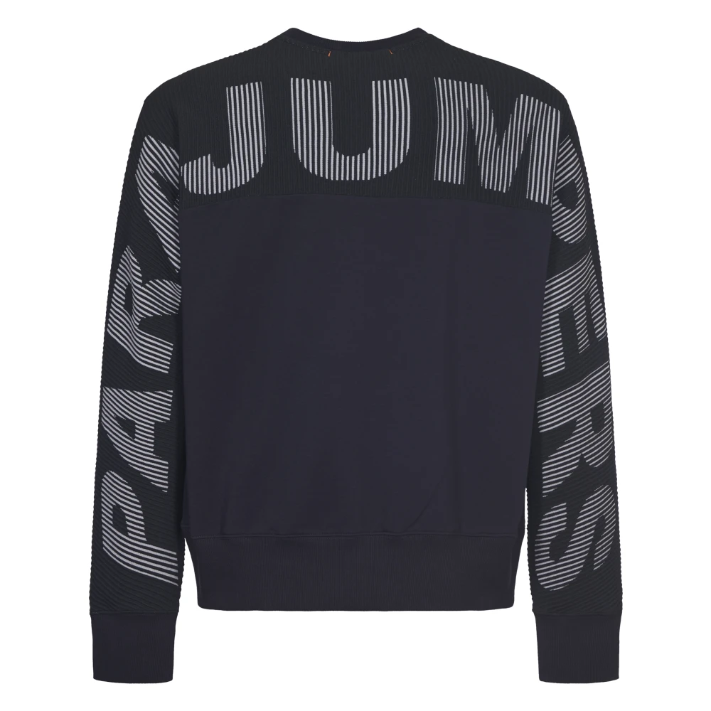Parajumpers Zwarte Trui met Skein Detail Black Heren