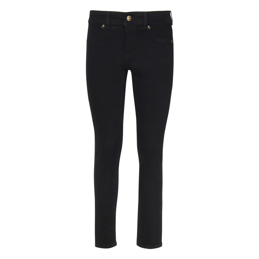 Versace Jeans Couture Zwarte Slim Fit Five-Pocket Jeans Black Dames