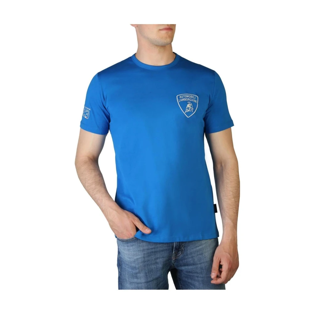 Automobili Lamborghini Luxe Heren Tee SantAgata Stijl Blue Heren