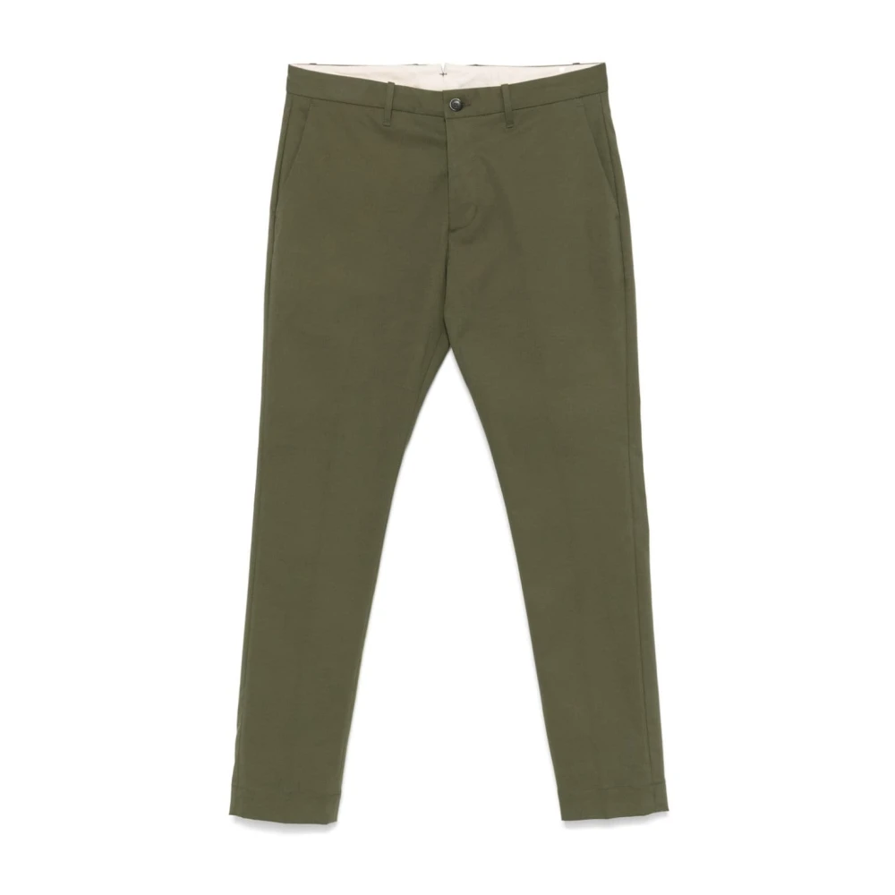 Nine In The Morning Slim Fit Groene Katoenblend Broek Green Heren