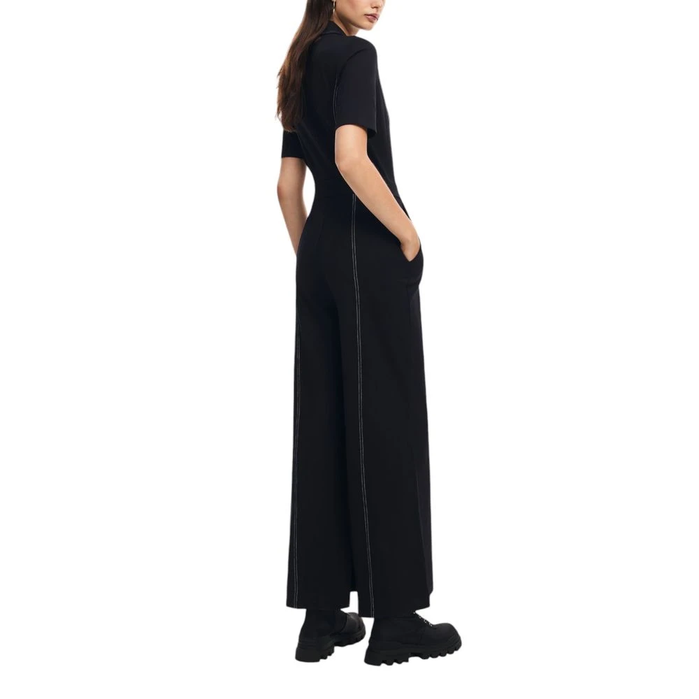 Desigual Zwart Viscose Jumpsuit & Blazer Set Black Dames