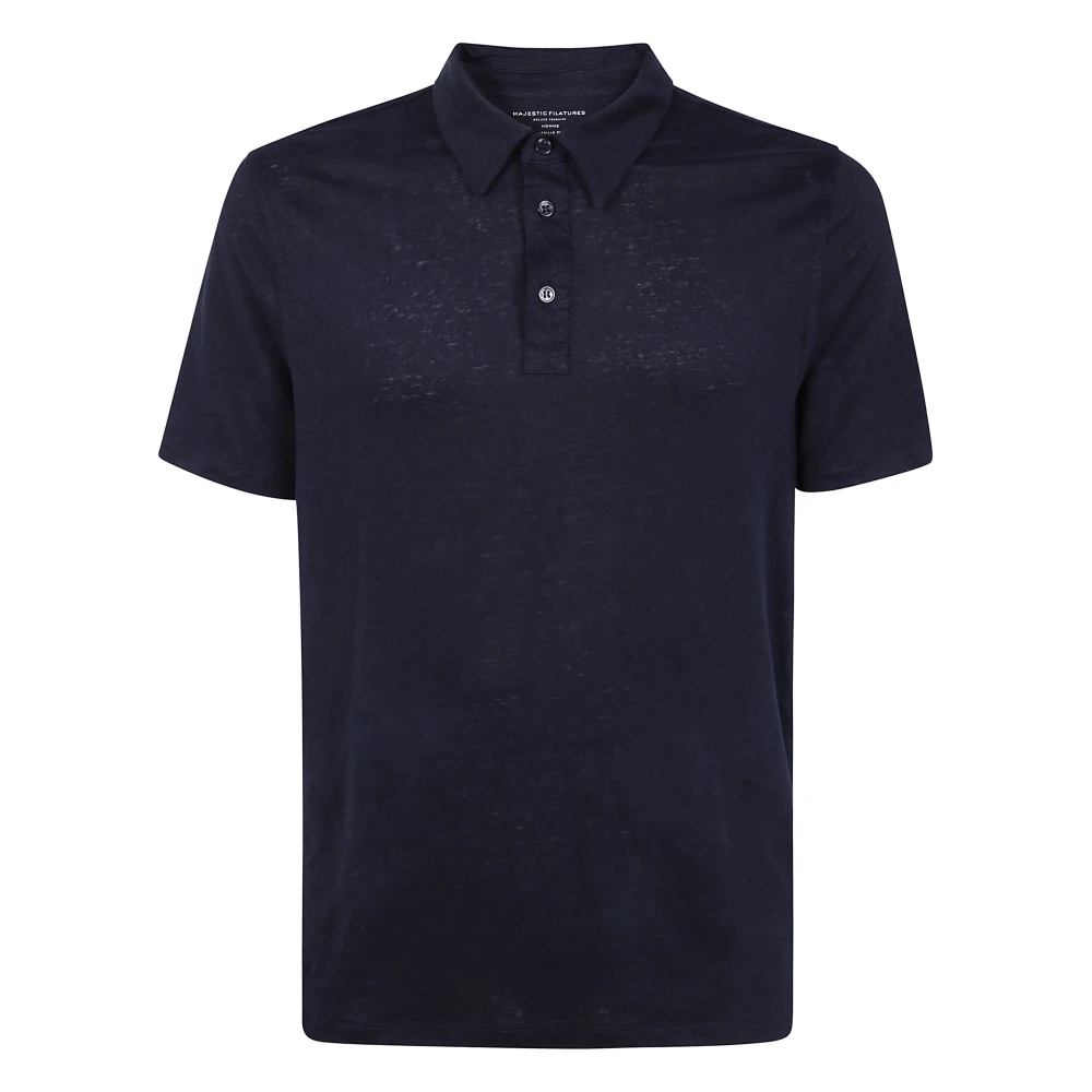 Majestic filatures Klassieke Polo Shirt Blue Heren