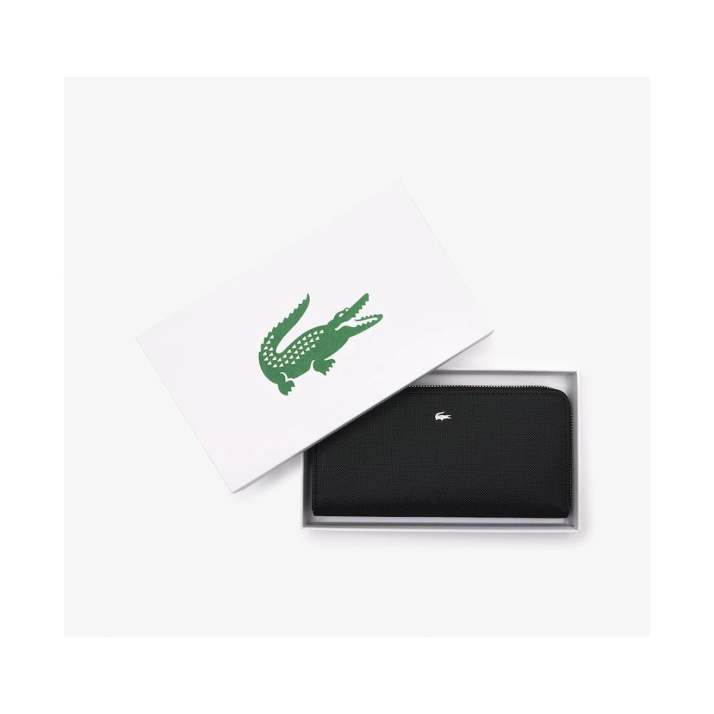 Lacoste Daily City Portemonnee Zwart Krokodil Black Dames