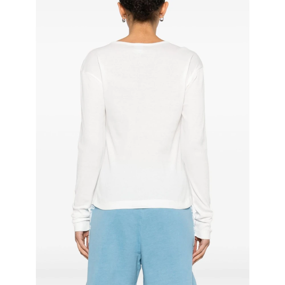pinko Witte Crew Neck Longsleeve Shirt White Dames